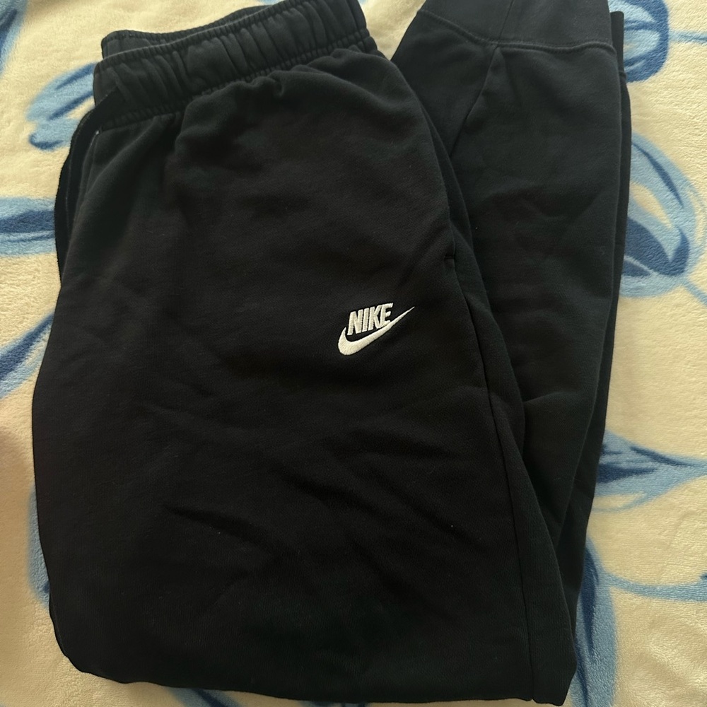 Nike Black Joggers with White Logo